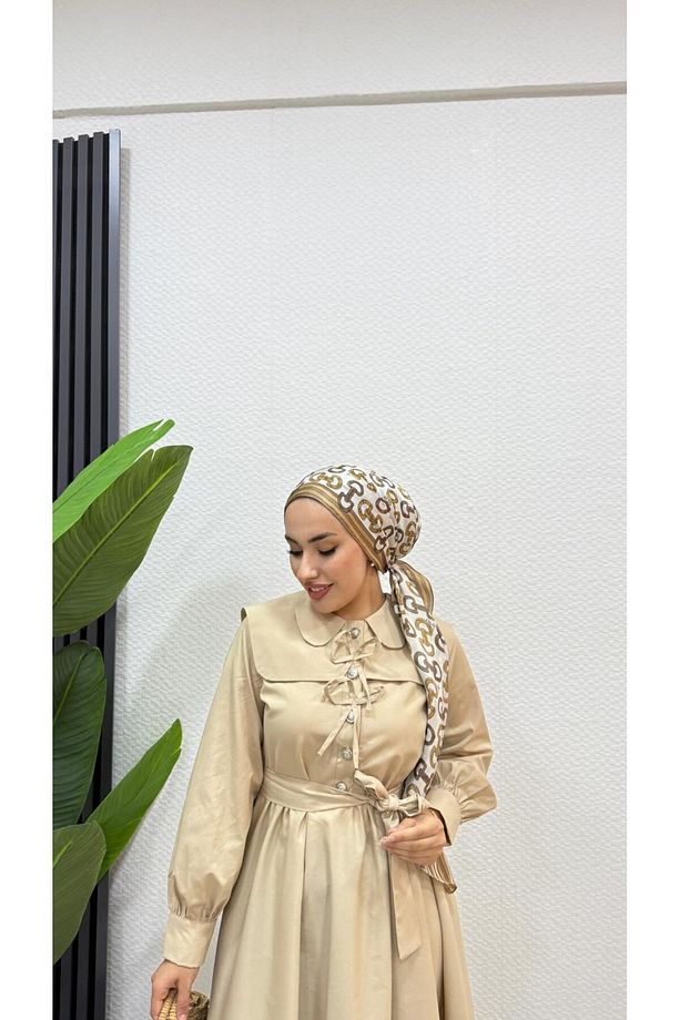Elif Bağcıklı Tesettür Elbise - 6