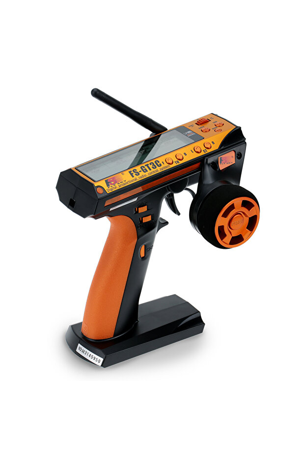 Orange Flysky FS-GT3C 2.4Ghz 3CH Remote Controller LCD Radio Transmitter with FS-GR3E Receiver for R - 1