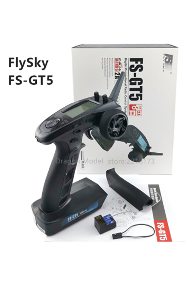 gt5 with bs6 FlySky FS-GT5 with FS-BS6 6CH Receiver FS GT5 2.4G 6CH RC Radio Transmitter for RC Veh - 1