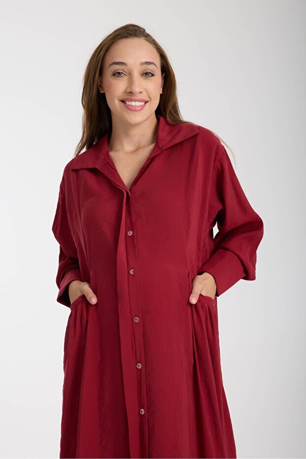 سترة حمل كبيرة الحجم بأزرار أمامية - 5