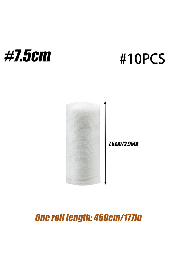 7.5CM-4Rolls 4 Rolls Premium Gauze Rolls ,Stretch Gauze Bandage - Super Soft Woven Stretch Gauze Ban