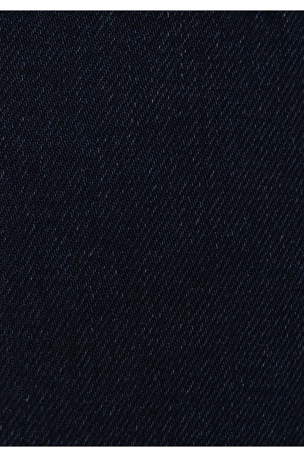 Regular Fit Yüksek Bel Geniş Paça Kadın Koyu İndigo Jean Pantolon - 7