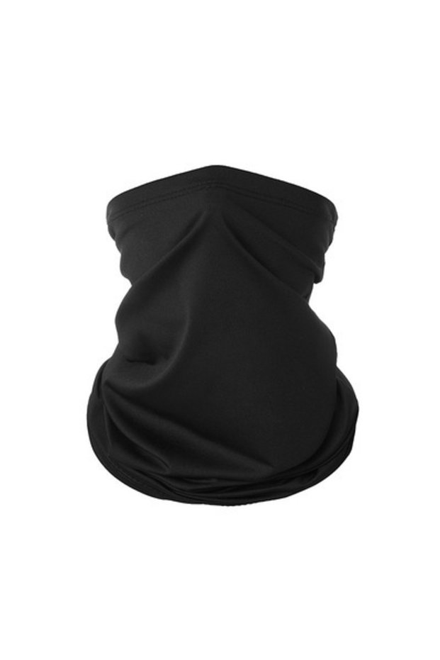 black Multi-purpose Turban Riding Scarf Cycling Bandana Men Women Neck Cover Sunscreen Ice Silk Outd