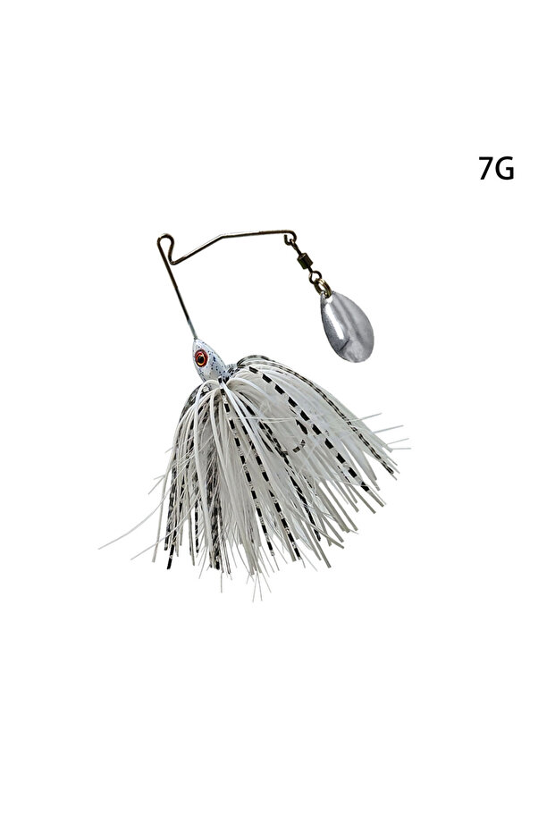 02 white Mycena 7G/9G spinner bait fishing lure Chatter bait Blade Jig Dancer Buzzbait wobbler chatt