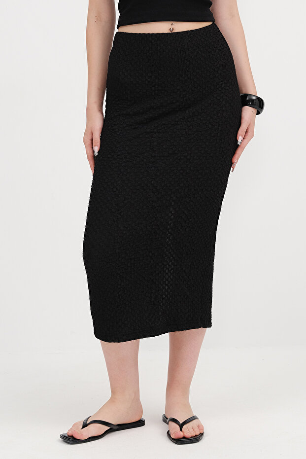 Dokulu Midi Etek E0575 - 6