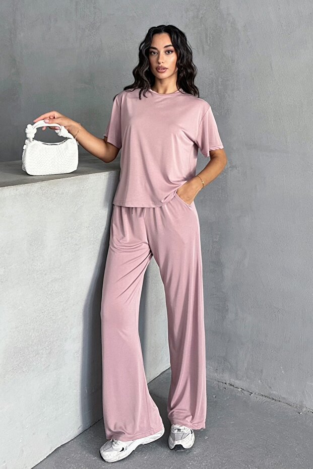 Women's Modal T-Shirt - Pants Two-Piece Set