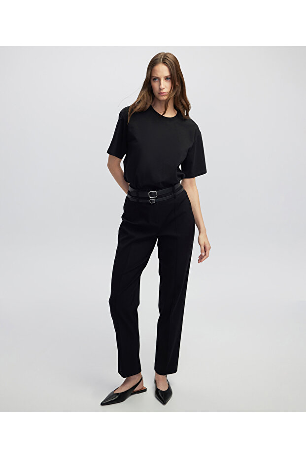 Bisiklet yaka basic tişört - 2