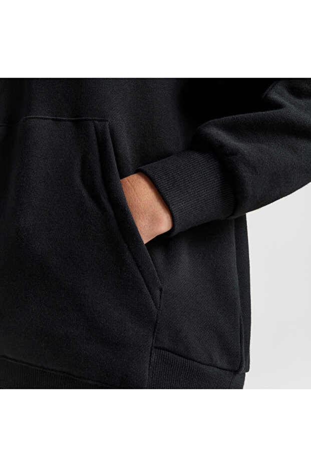 Kadın Oversize Fit Siyah Sweatshirt - 4
