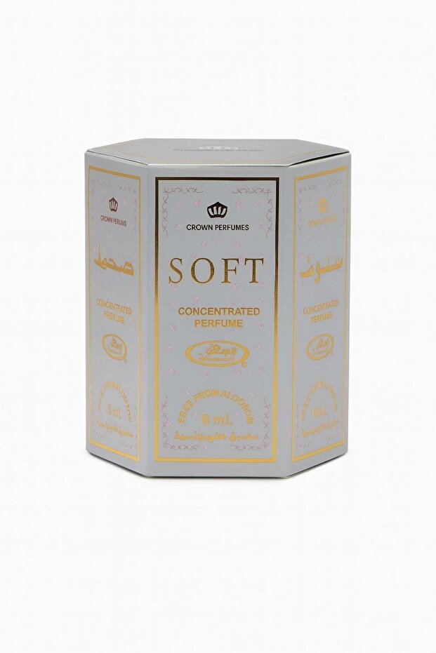 Al Rehab Soft Concentrated Perfume Roll-On 6ml x 6 Pcs – Long Lasting Alcohol-Free Attar for Men &