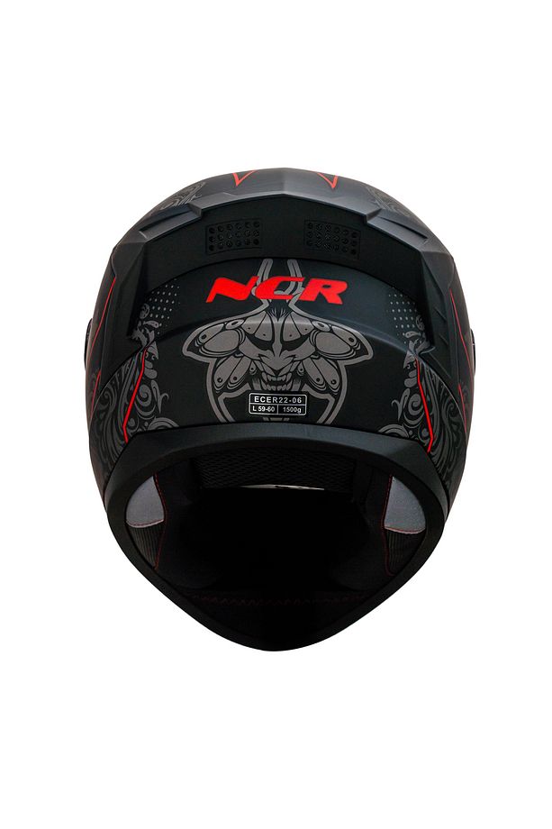 Rapid Kapalı Kask Kırmızı Desenli (Ece Belgeli) - 4
