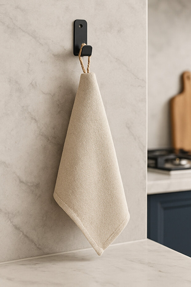 Adhesive Metal Hanger for Bathroom & Kitchen Set of 4 - Towel, Kitchen Cloth, Bathrobe, Bag, Jewelry Hanger