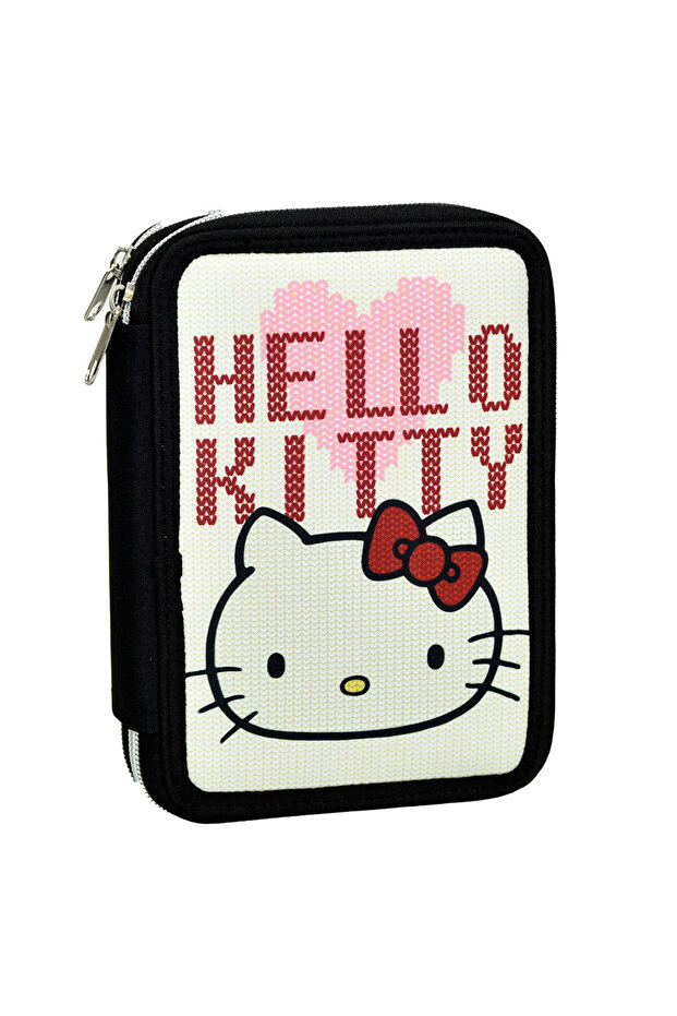 Heart pencil case filled 2 layers - 1