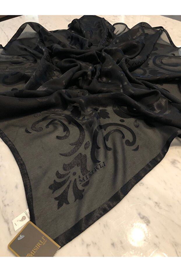 Mısırlı Eşarpları Yakma Devore Model Eşarp - 1