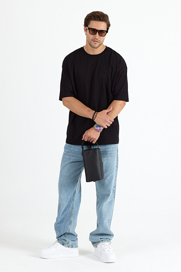 TRIOU BĂRBAȚI 100% BUMBAC OVERSIZE BASIC - 4