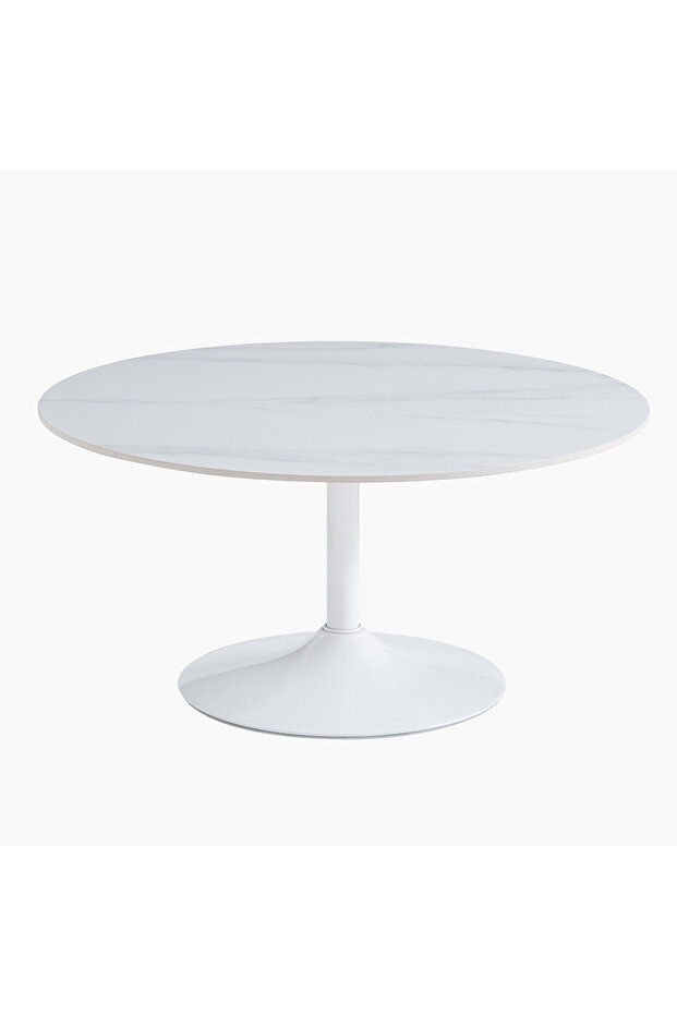 طاولة قهوة دائرية من الحجر المسحوق إلفيس - 4