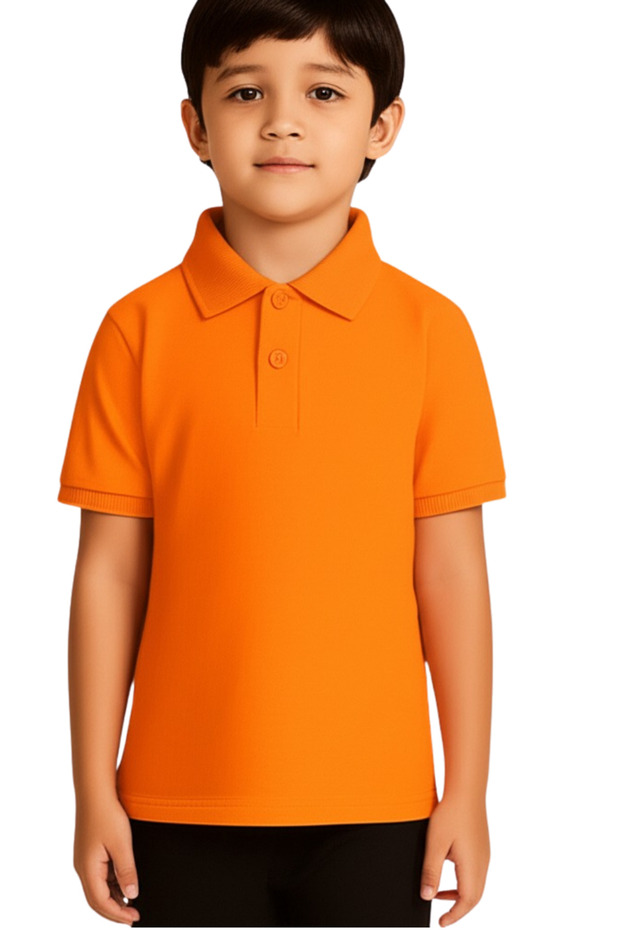 Kids Girls Boys Short Sleeve Polo Neck Lacoste Fabric School T-Shirt Vr.D.K180.Ok.Y01