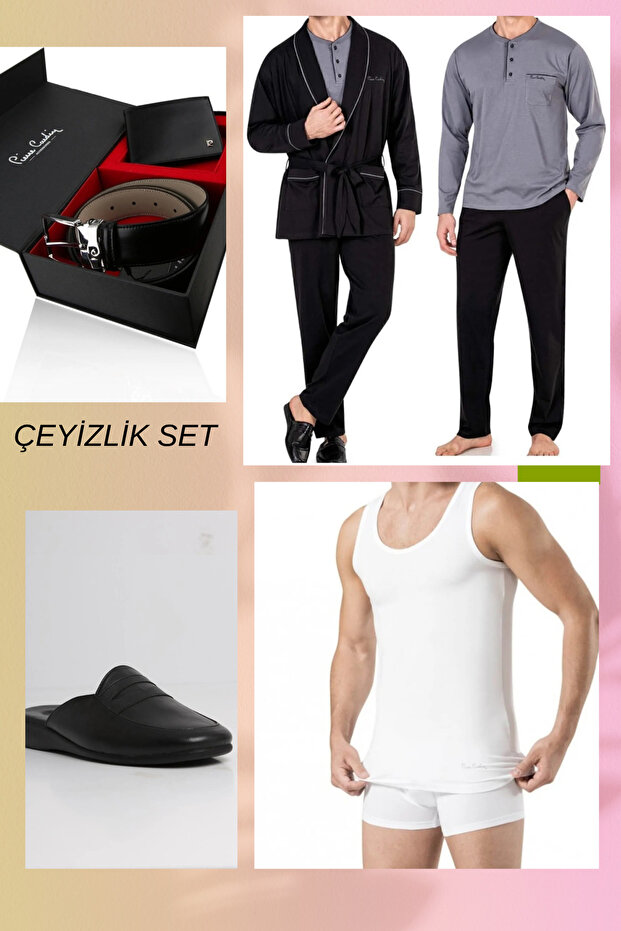 Men's Black Boxed 8 Piece Dowry Set