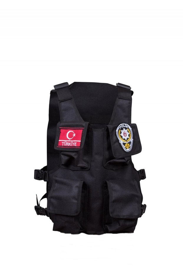 Black Tim and Operation Police Assault Vest for Children, Stylish and Durable Design