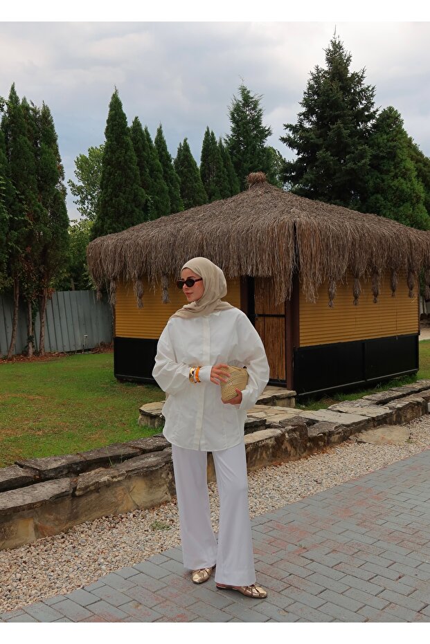 POPLİN GÖMLEK BEYAZ - 2