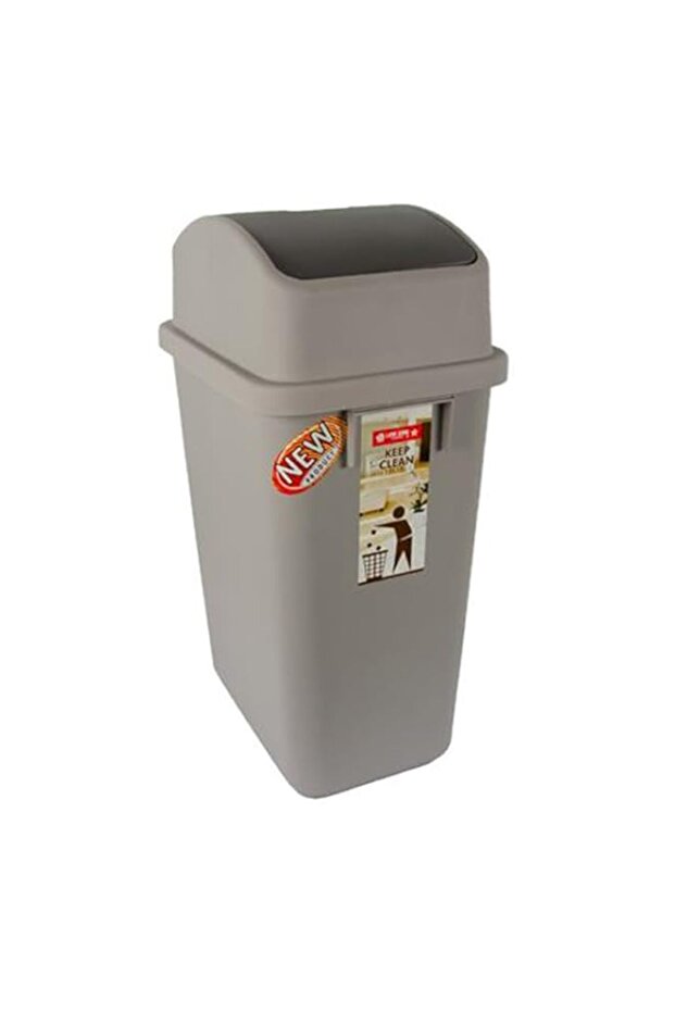 lionstar Trash Bin, Grey, H12.7 x W19.6 D8.1 cm