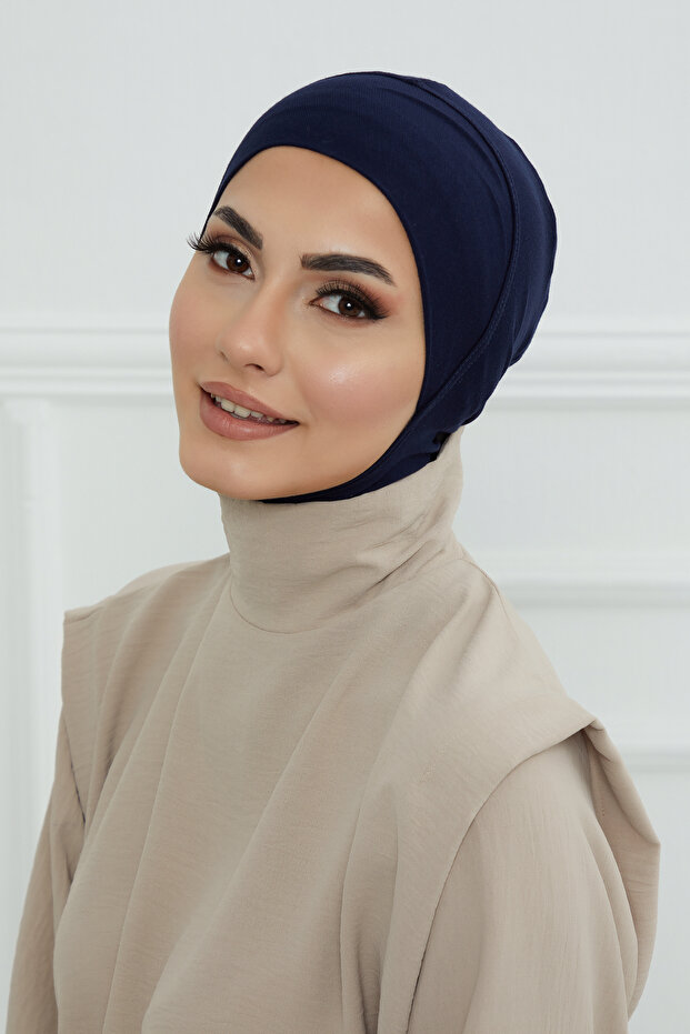 قبعة كاملة تغطي الرقبة والرأس - كحلي - 6