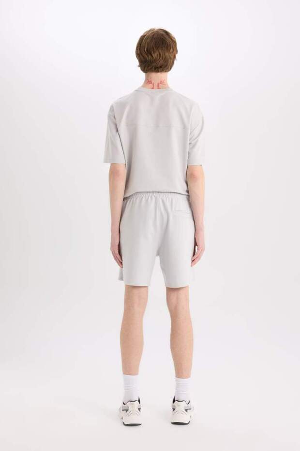 Slim Fit Dar Kesim Dar Paça Basic Düz Şort B8674ax25sp - 7