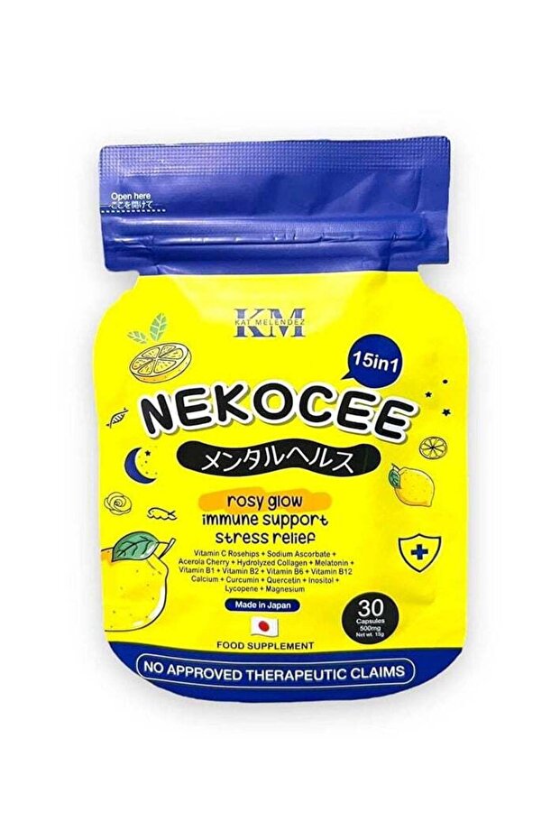 Nekocee 15 in 1 by Kath Melendez Rosy Glow Immune Support Stress Relief 30 Capsule 500mg