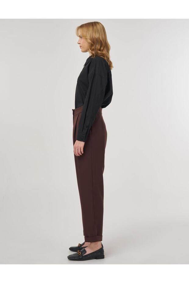Duble Paça Pantolon Kahve - 3