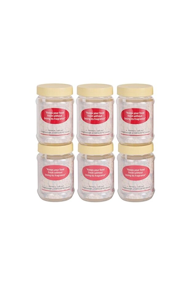 Delcasa DC3317 Round Pet Jar Set, 500 ml Capacity, Transparent