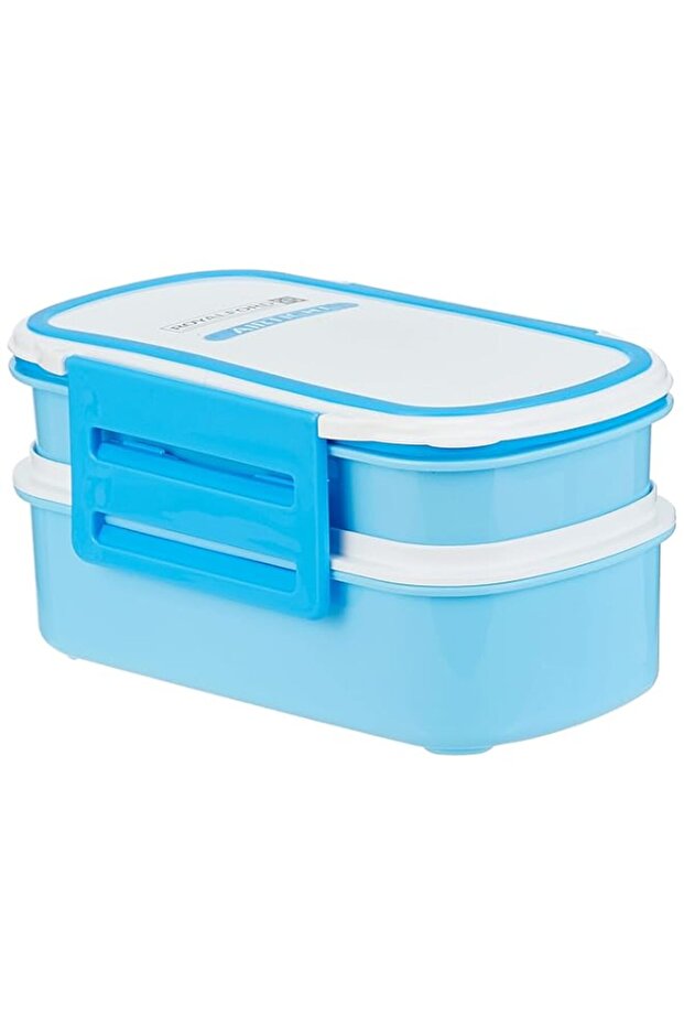 Royalford Airtight Lunch Box with 2 Layer Portable & Practical ThickLayer Compartment Microwave/Dishwasher Safe Food Storage Box Set for Office Worker Food Container, Multi