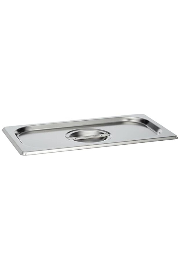 Vague stainless steel gastronorm container lid, 32.7 cm x 17.6 cm size, silver