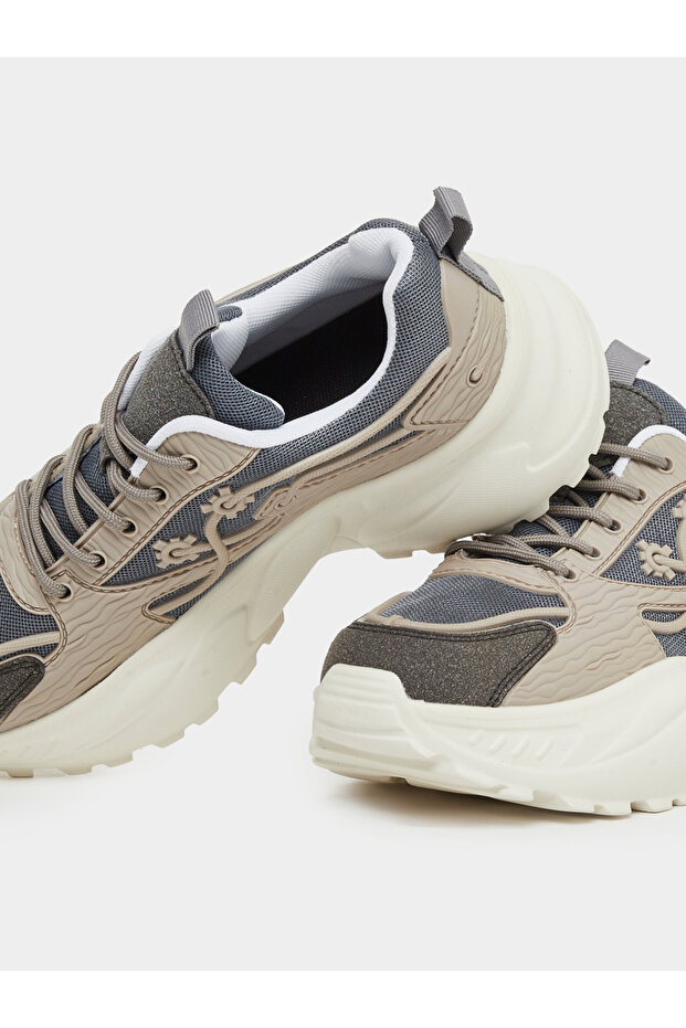 Chunky Sole Side Pattern Sneakers - 3