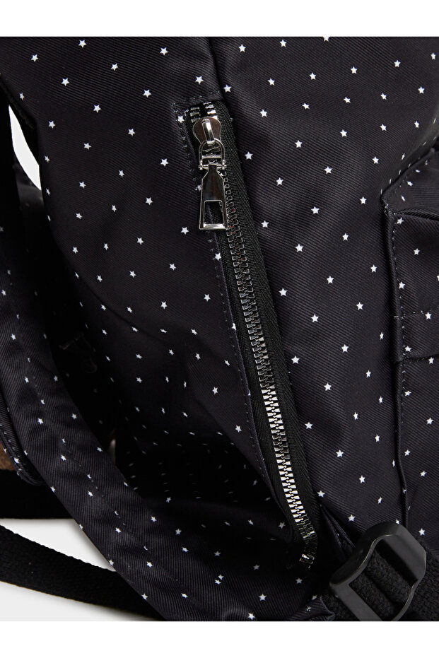 حقيبة ظهر مطبوعة بنجوم مع جيوب - 4