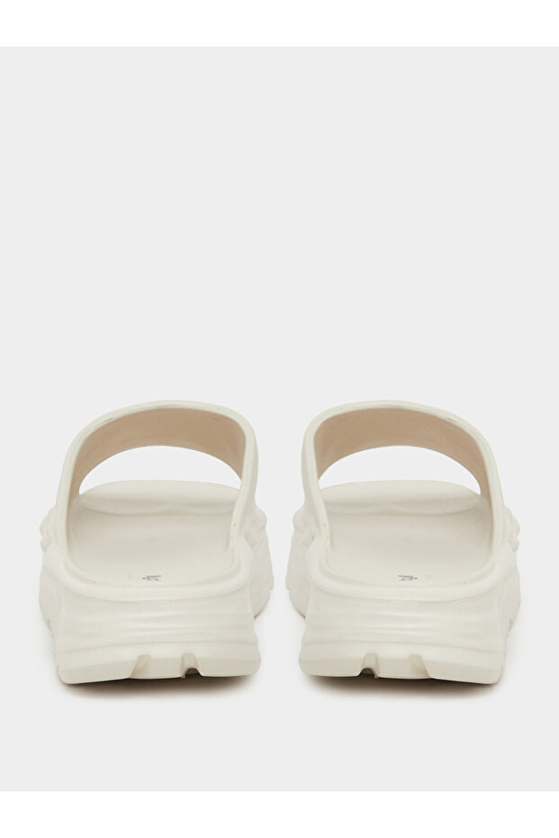 Women Beige Basic Flatform Slides - 4