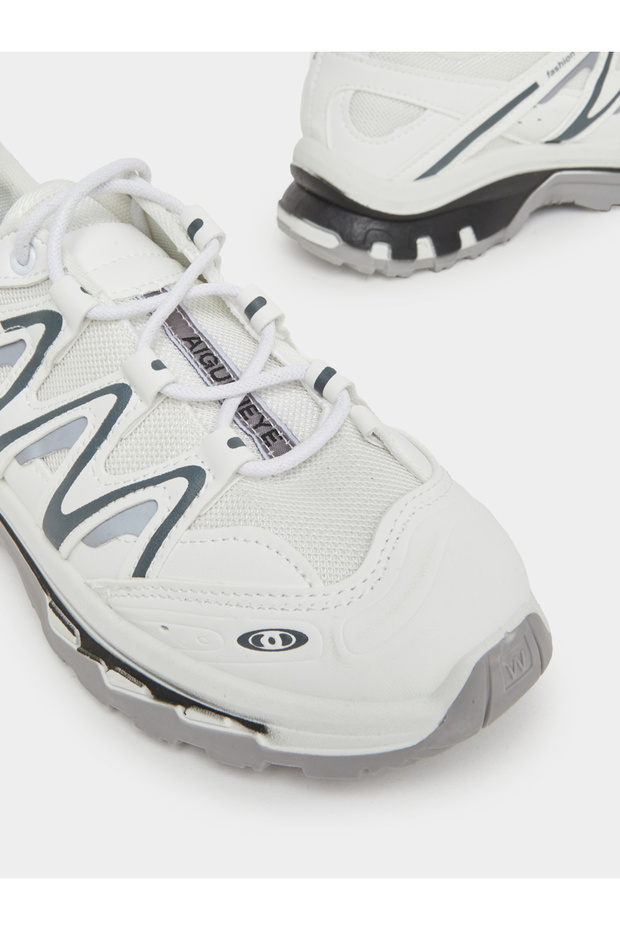 Zigzag Pattern Lace Up Sneakers - 3