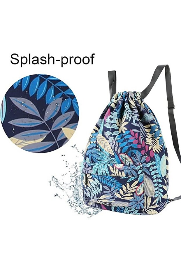 Unisex backpack, floral print, green, Comius Sharp - 5