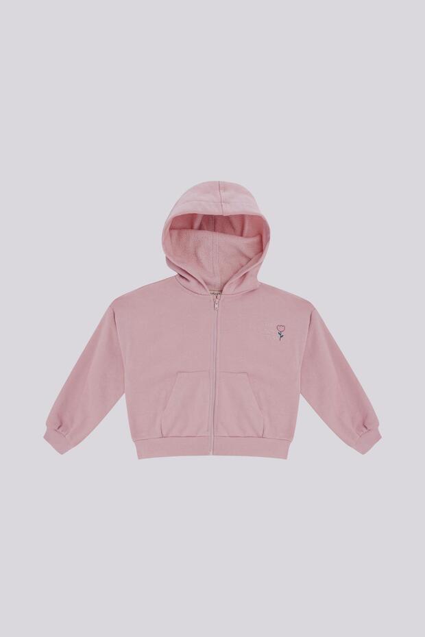 BG Store Kız Çocuk Gül Kurusu Eşofman Takım - 7