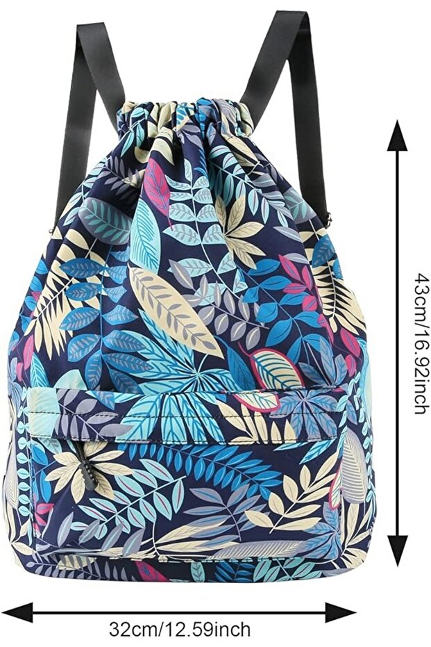 Unisex backpack, floral print, green, Comius Sharp - 3
