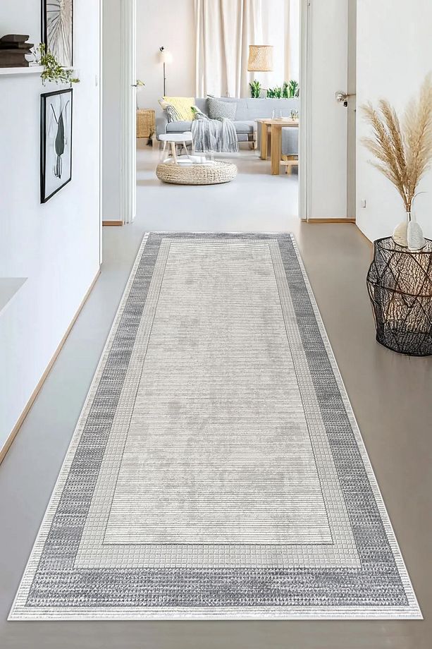 DİJİTAL BASKILI Kaymaz Taban Yıkanabilir Modern Mutfak Halısı Salon Halısı Yolluk - 3