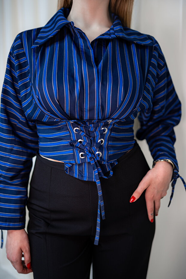 KUŞGÖZLÜ BAĞCIKLI GÖMLEK - 7