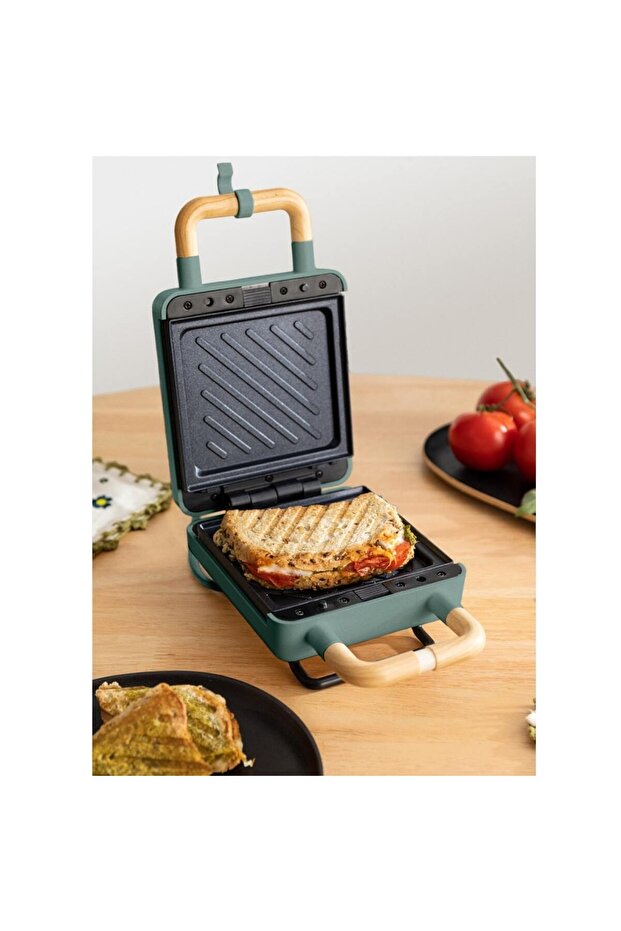 2in1 waffle maker, CREATE, Stone Studio, sage - 2