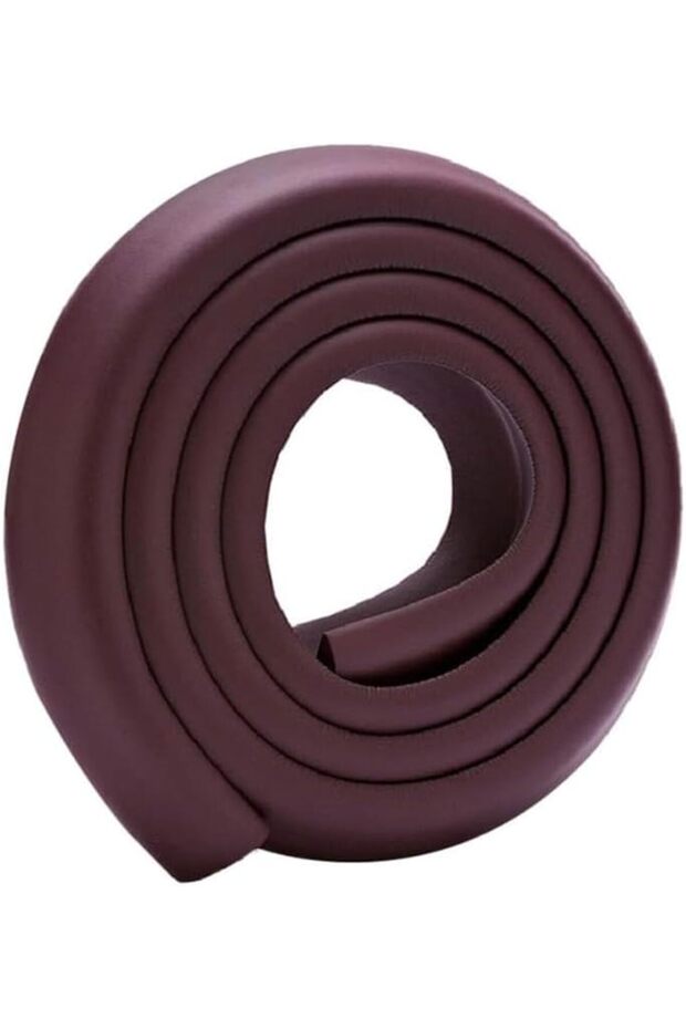 Corner Edge Protector Guard Strip, 2 Meters, Brown, Soft NBR Foam, Child Safety Cushion