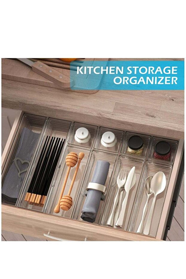10Pcs Desktop Storage box,Stackable Design,Safe ，Non-toxic,divider trays，Multiple Sizes - 5
