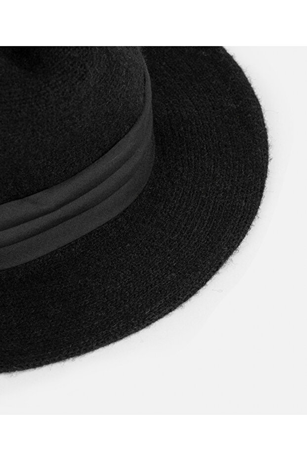 Yün içerikli şeritli şapka - 3