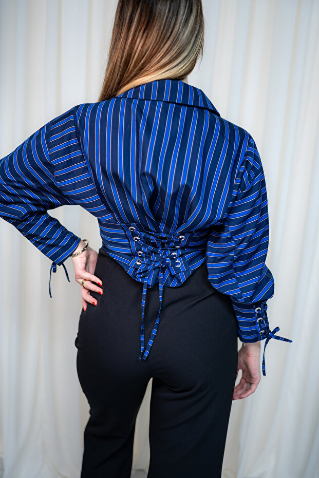 KUŞGÖZLÜ BAĞCIKLI GÖMLEK - 4