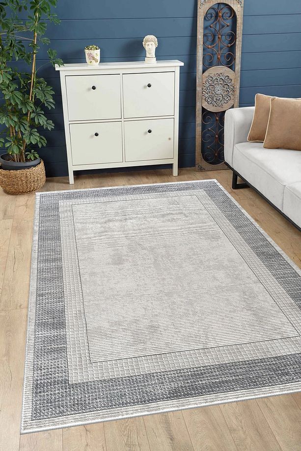 DİJİTAL BASKILI Kaymaz Taban Yıkanabilir Modern Mutfak Halısı Salon Halısı Yolluk - 1