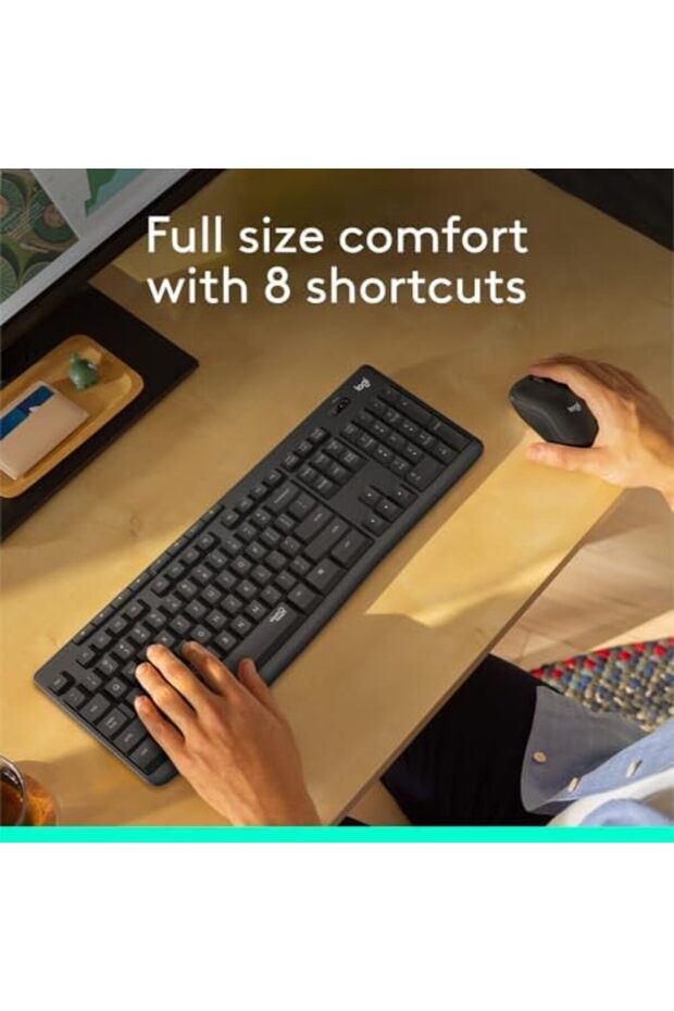 مجموعة لوحة المفاتيح والماوس اللاسلكيين MK295 الصامتين بتقنية SilentTouch - 3