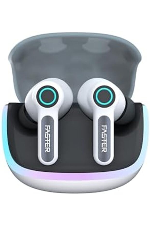 NeoniX Wireless Earbuds-5.3 Bluetooth Dynamic Driver Low Latency 13mm Speakers ENC, RGB Light