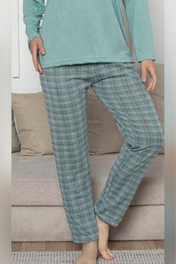 Ecodream Uzun Kollu Desenli Ekonomik Kadın Pijama Takımı - 4
