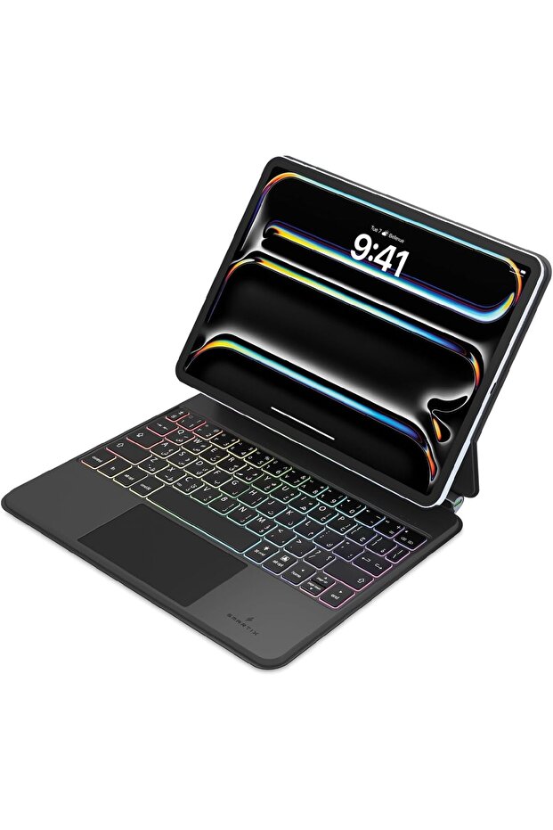 iPad Pro 13-inch (M4, 2024) Keyboard Case – Magnetic Floating Stand, RGB Backlit Keyboard